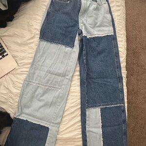 Patchwork Denim Jeans